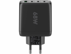 goobay USB-C víceportová rychlá nabíječka, PD, GaN, 68 wattů