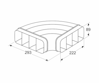 Neff 90° ploché potrubní koleno Z861SB1, trub