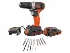 BLACK+DECKER akumulátorový vrtací šroubovák BCD001C1, 18V