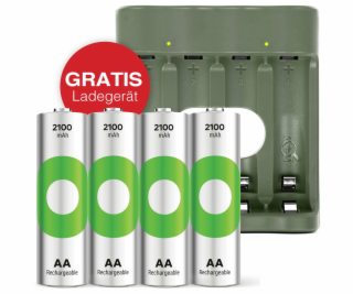 GP ReCyko 4-Port USB Ladegerät B441 inkl. 4xAA 2100mH Akkus