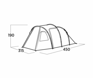 Rodinný tunelový stan Easy Camp Hidra 5