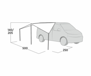 Kryt autobusu Easy Camp Lom Tri Canopy, sluneční plachta