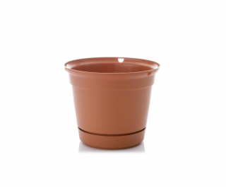 Hrniec Uniplastex Terra UDTW19, plast, O 19 cm, hnedý