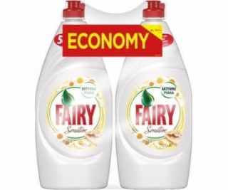 Mycí prostředek na nádobí FAIRY SENSITIVE, 2 × 900 ml