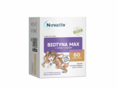 Novativ Biotyna MAX+Cynk+Krzem 60 tabletek + 15 tabletek gratis