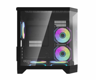 Počítačová skříň Darflash FT350 + 5 ventilátorů aRGB (černá)