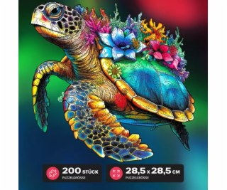 EscapeWelt Dřevěné puzzle Želva 200 dílků