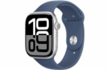 Hodinky Apple Watch Series 10 GPS + Cellular 42mm Silver Aluminium Case with Denim Sport Band-M/L