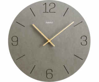 Hama Wanduhr Kreta grau     30cm eingravierte Ziffern    ...