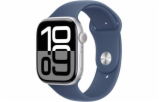 Hodinky Apple Watch Series 10 GPS 46mm Silver Aluminium Case with Denim Sport Band-M/L