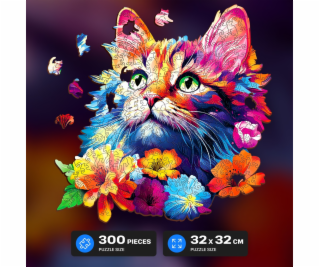 EscapeWelt Dřevěné puzzle Kočka 300 dílků