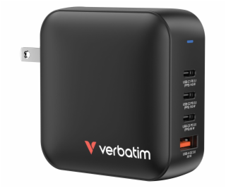 Verbatim Mini GaN Charger 165W 3xUSB-C 1xUSB-A US/EU/UK A...