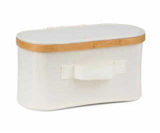 Úložný box G21 30 x 15 x 15 cm, bambusový s víkem, béžový