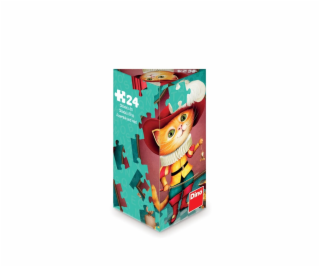 Dino Puzzle triangl Kocour v botách 24 dílků