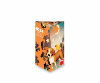 Dino Puzzle triangl Ztracené kuřátko 24 dílků