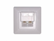 Zásuvka UTP 2x RJ45 Cat6, duální svorkovnice, pod omítku