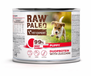 RAW PALEO Duoprotein Beef & Rabbit Puppy - vlhké krmivo p...