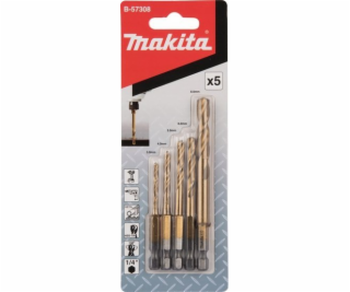MAKITA SADA VRTÁKOV DO MET.HSS-CINCH 1/4 HEX 5 ks.