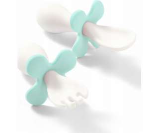 Ergonomický příbor pro děti Baby Ono bílozelený