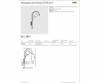 ROSA Rosa výložník WTM-20/1 FI42 476201/C35