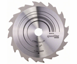 Pilový kotouč Speedline Wood - 160 x 20 x 2,4 mm, 12 - 31...