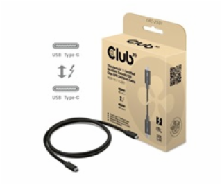 Club3D Kabel Thunderbolt 5, 80/120Gbps, Certifikovaný kab...