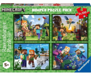 Ravensburger RAV puzzle 4v1 Minecraft 05716