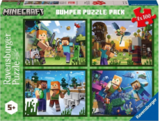 Ravensburger RAV puzzle 4v1 Minecraft 05716