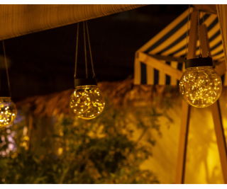 Solární dobíjecí lampa Domoletti, IP44
