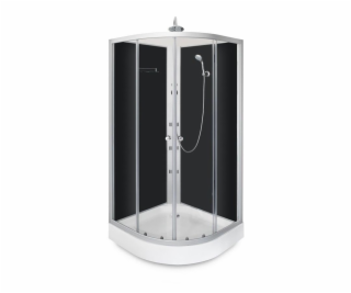 Sprchový kout Thema Lux QA063, masážní, půlkruhový, 800x8...