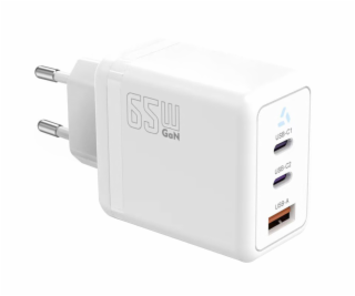 TB Touch 65W GaN Power Adapter,2x USB C + USB A