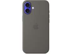 iPhone 16 Plus Silicone Case with MS - Stone Gray