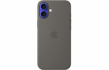 iPhone 16 Plus Silicone Case with MS - Stone Gray