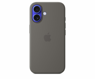 iPhone 16 Silicone Case with MS - Stone Gray