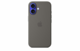 iPhone 16 Silicone Case with MS - Stone Gray