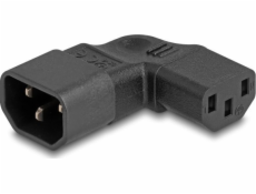 Delock Napájecí adaptér IEC 60320 – z C14 na C13, zástrčka / zásuvka, 10 A, 90°, levý / pravý, pravoúhlý