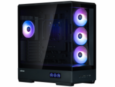 Zalman skříň P50 DS / Middle Tower / 4x120mm ARGB fan / 2x USB 3.0 / USB-C / panoramatická / černá