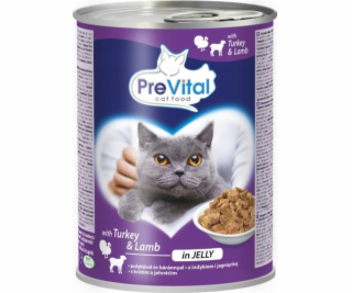 PREVITAL Cat Food s jehněčím a krůtím v želé - mokré krmi...