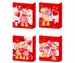 Dárková taška S - MEDVÍDEK SE SRDCEM