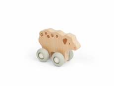 Bigjigs Toys Domácí zvířátko na kolečkách Ovečka