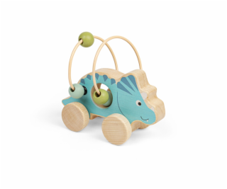 Bigjigs Toys Triceratops na kolečkách s korálkovým labyri...