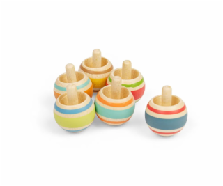 Bigjigs Toys Dřevěná káča s proužky 1 ks