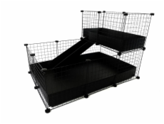 C&C Modulární klec 3x2 + Loft 2x1+ černá rampa