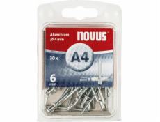 Hliníkové nýty Novus A4/6 NOVUS [30 ks]