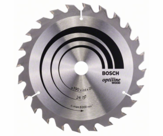 Pilový kotouč Optiline Wood - 190 x 20/16 x 2,6 mm, 24 - ...