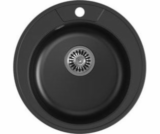 Quadron MORGAN 210 GraniteQ dřez VELMI ČERNÁ mat / nerez