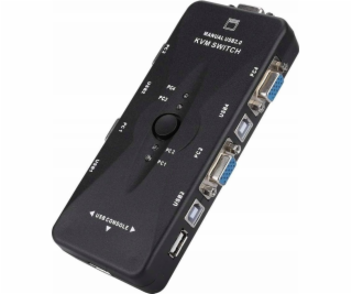 KVM VGA 4X1 Spínač 3xusb Hub Box