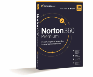 NORTON 360 PREMIUM 75GB +VPN 1 uživatel pro 10 zařízení n...