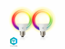 Nedis WIFILRC20E27 - SmartLife LED žárovka | Wi-Fi | E27 | 806 lm | 9 W | RGB / Warm to Cool White | Android / IOS, /2ks