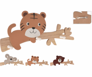 Věšák pro děti ZVÍŘÁTKA mix dekorů 47,5x17,5 cm